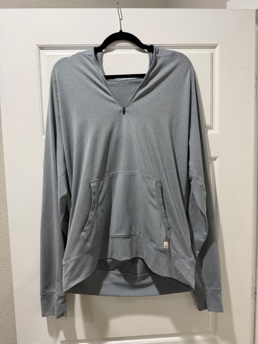 Men’s Vuori Ponto Performance Half Zip Hoodie steel heather Large